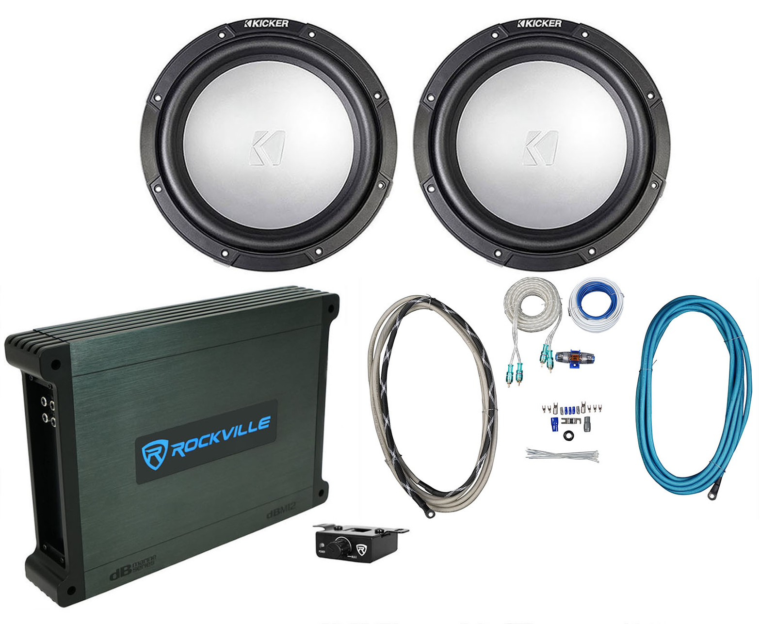 2 KICKER 45KMF104 10 сабвуферов для морских лодок мощностью 350 Вт Усилитель Комплект усилителей 74290₽