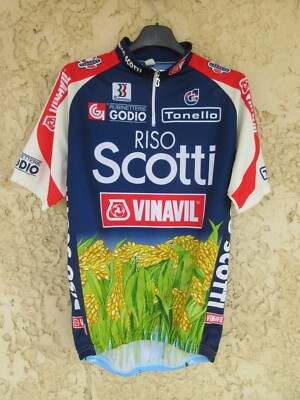 Maillot Cycliste Vintage Riso Scotti Vinavil 1999 - Biemme, Taille L, Bleu