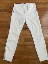 J Brand Women  s White Straight Legs Jeans Size 30