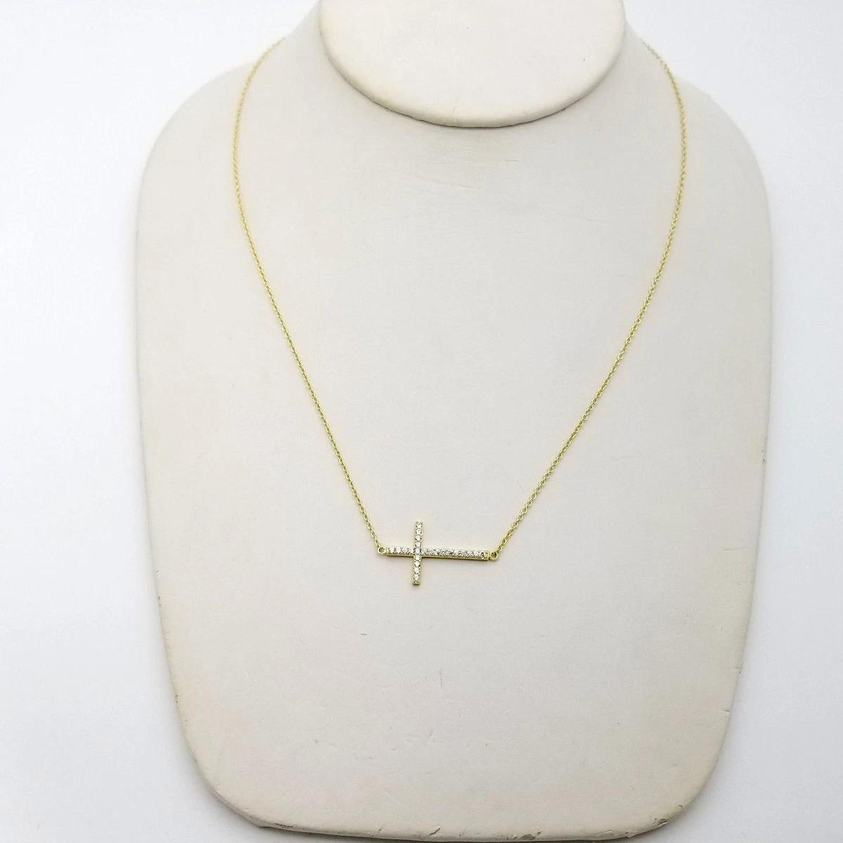 Tilted cross best sale necklace