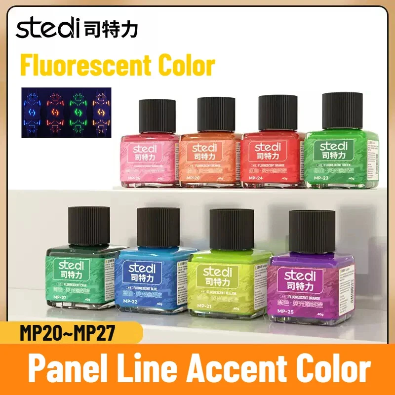 Stedi Fluorescent Panel Liner auf Wasserbasis 40g für Model Panel Line Akzentfarbe