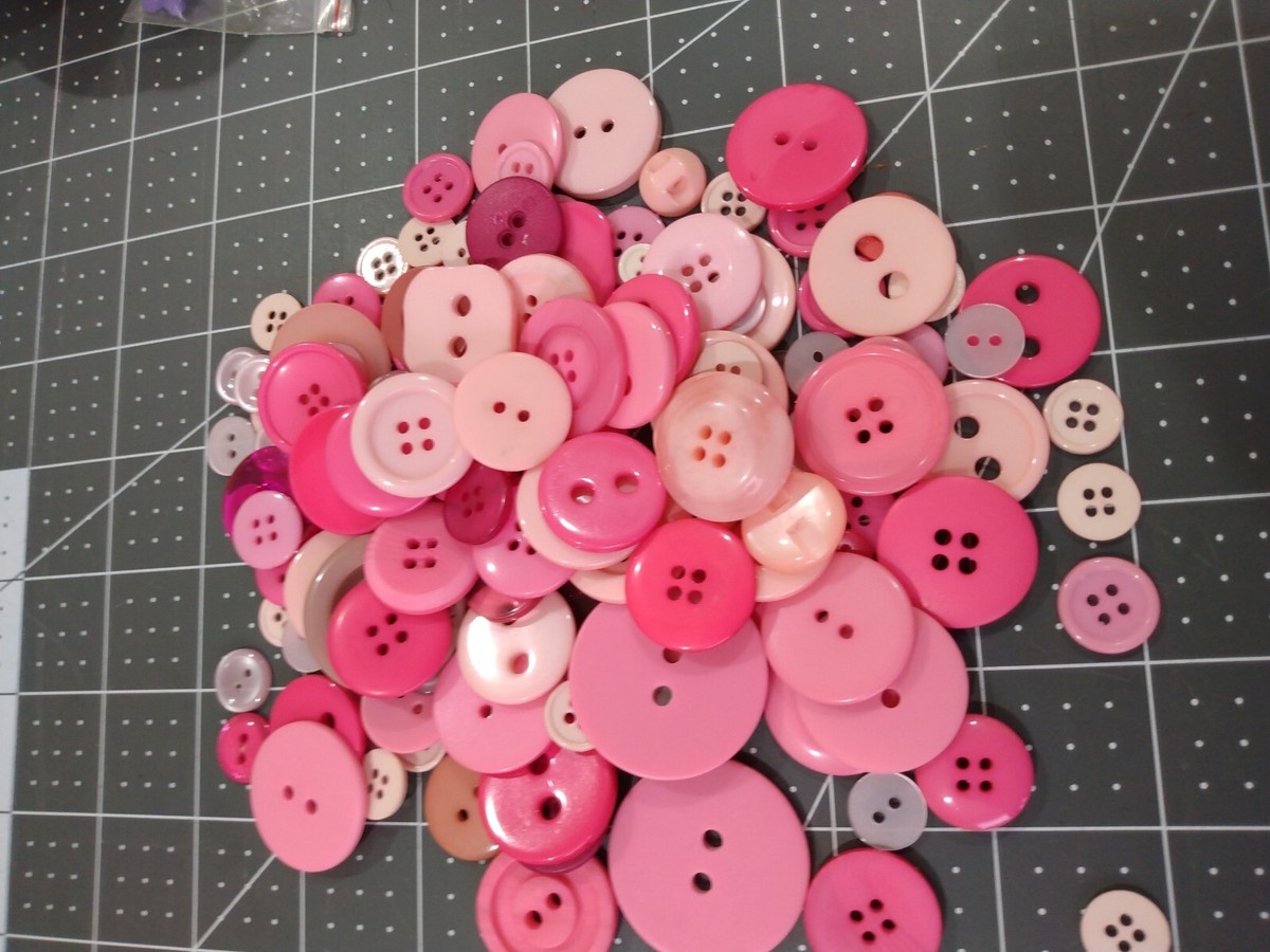 Mixed Lot Of PURPLE Premium Buttons - All Sizes For Crafting & Embellishments