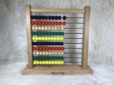 Melissa Doug Abacus Wooden Beads Counting Learning Toy Toddler Preschool