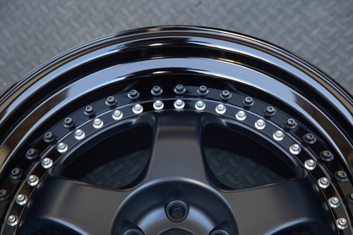 WORK MEISTER S1 3P R-DISC Mud Black (19×11J+5)×4 5H/114.3 brand new BAR set of 4 - Picture 2 of 6