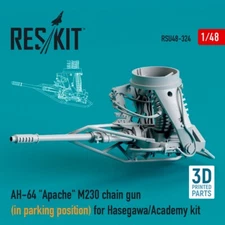 1/48 Reskit RSU48-0324 AH-64 "Apache" M230 chain gun (in parking position) for H