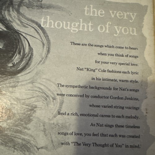 Nat King Cole "The Very Thought of You" Gordon Jenkins Orchester Vinyl LP 33 - Bild 7 von 9