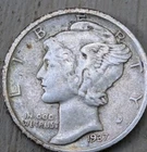 1937-S Mercury  Dime XF+ 10 Cents Silver