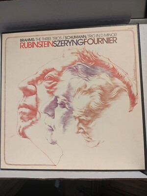 Brahms The Three Trios/Schumann Trio in D Minor Rubinstein Szeryng Fournier (NM-