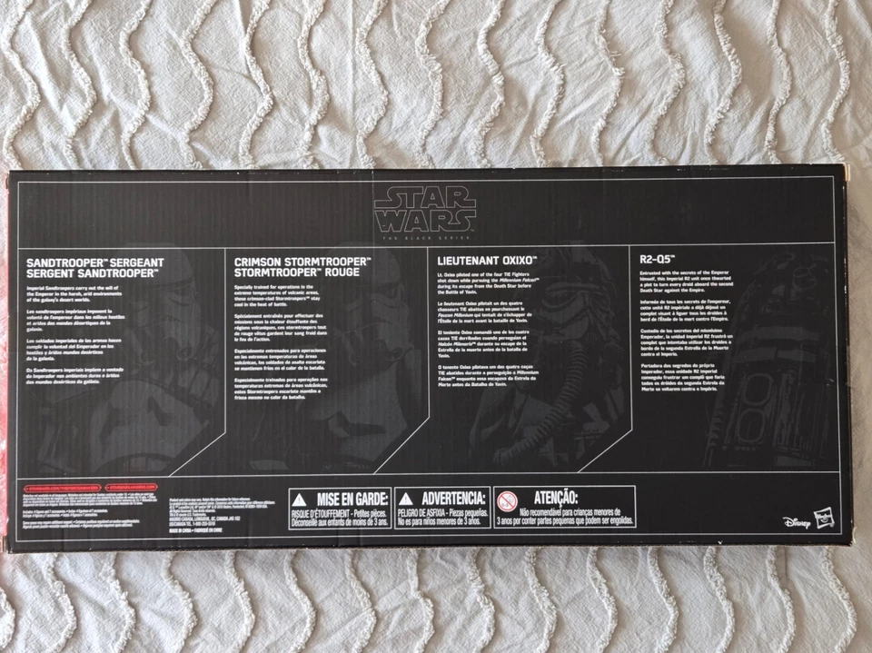 Figura SANDTROOPER, CARMESÍ, OXIXO, R2-Q5 Hasbro Star Wars Black Series 6" sin usar, en caja Foto 2 de 2