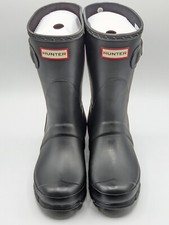 Hunter Original Short-O Women's Waterproof Rain Farm Boots Matte Black - NEW