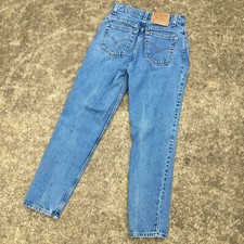 Vintage 90s 80s Distressed Dark Levis Denim Jean Pants Surf Skate 550 26 28 Levi