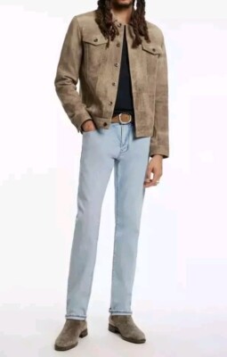 John Varvatos JV701 Regular Fit Denim Alex Wash Light Blue Jeans 29x32 New