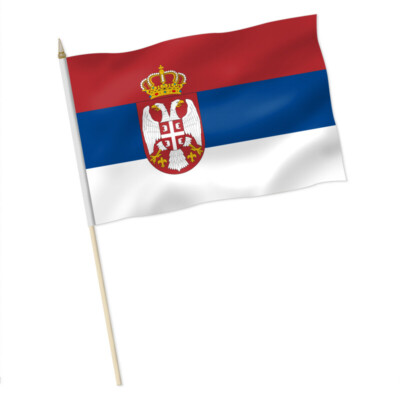 Stockfahne SERBIEN, 30x45 cm, Србија, **VERSAND GRATIS**