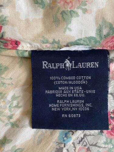 Ralph Lauren BRITTANY King COMFORTER Beige FLORAL Roses VINTAGE Excellent Rare - Picture 7 of 10