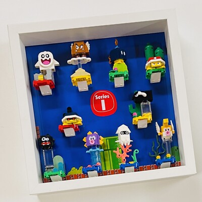 Vitrinenrahmen für LEGO  Super Mario Serie 1 Minifiguren 27cm