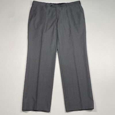 Roy Robson Pants Men s US Size 40x30.5 Gray 100% Wool Dress Trousers