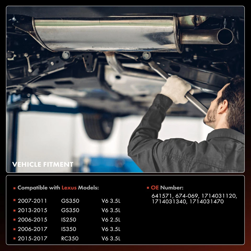 Convertidor catalítico derecho para Lexus IS250 2006-2015 IS350 2006-2017 GS350 RC350 Foto 2 de 4