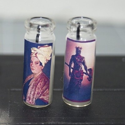 MARIE LAVEAU /& CHANGO x2 Miniature Dollhouse Prayer CANDLE Altar Church Voodoo