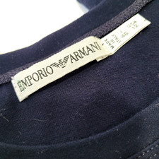 Emporio Armani Italy Navy Crop T-shirt  Women Size USA 12  Secondhand