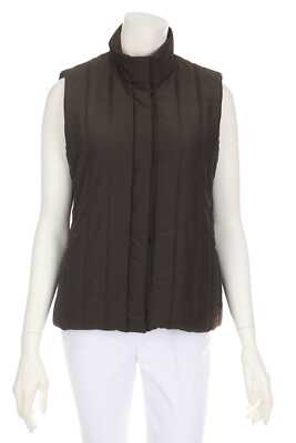 FUCHS SCHMITT Padded Vest Logo-Stitching D 38 dark brown