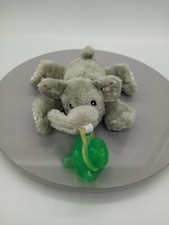 2019 Nookums 6" Gray Paci Plushies Elephant Polka Dotted Ears/Feet Soother Lovey