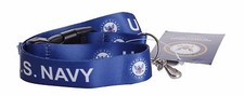 U.S. Military Official Licensed "U.S. NAVY" BLUE Lanyard