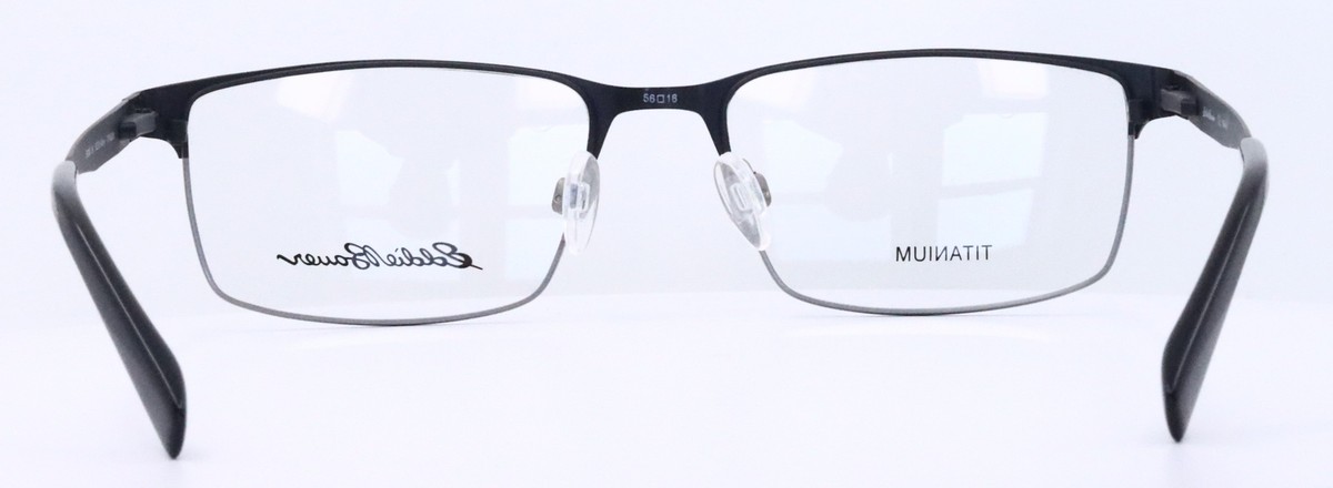 Eddie Bauer EB32030 BK Black Mens Titanium Rectangular 