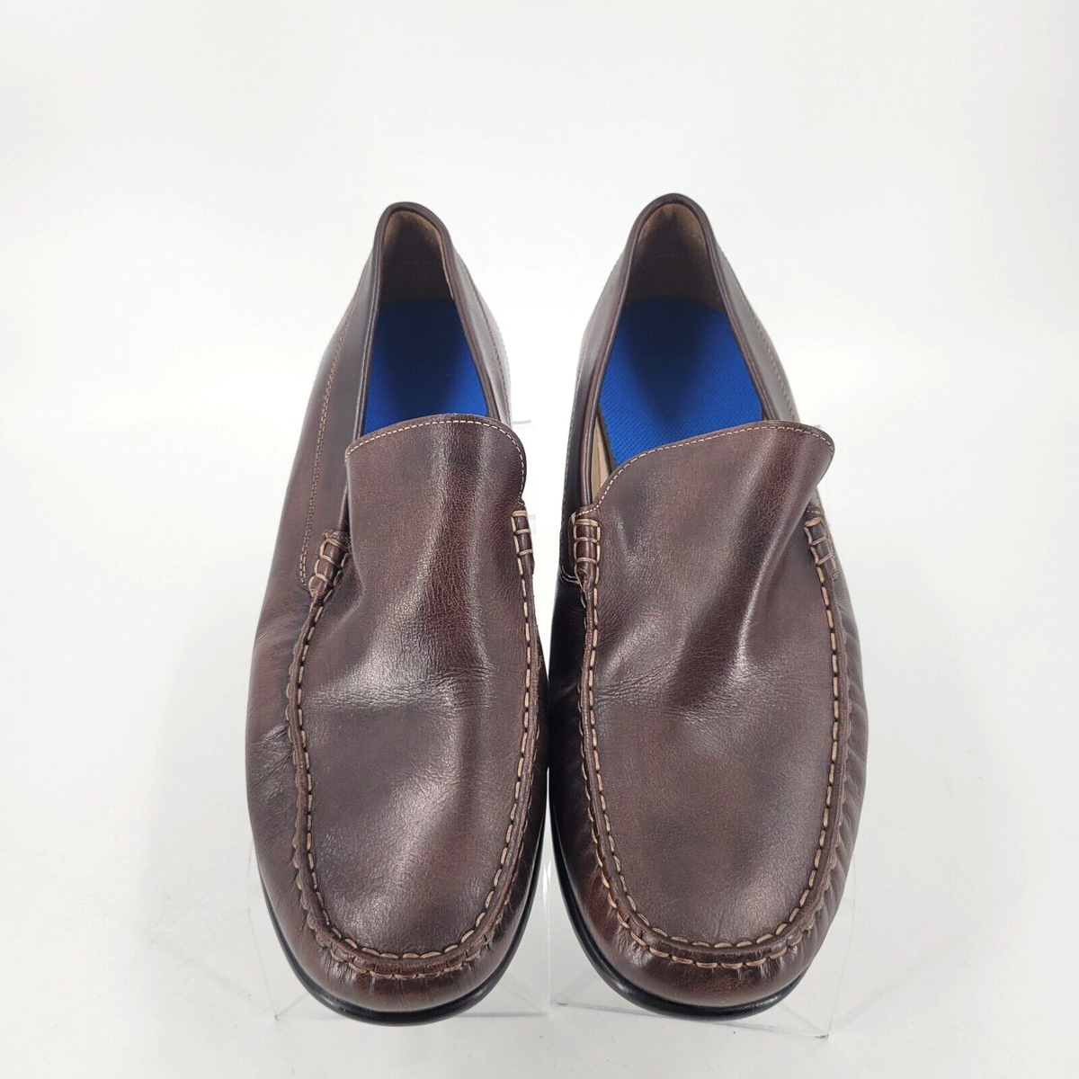 {Ecco} Classic Brown Leather Slip-on Moccasin Driving Loafers Men main image 3