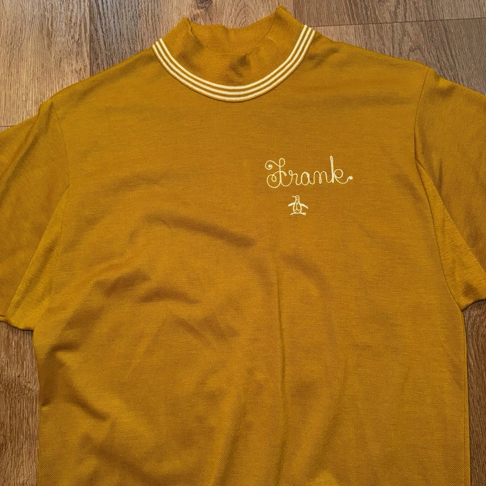 Vtg 50s 60s Chain Stitch Shirt Mens Penguin Grand Slam Bowling Monterey CA Small - Image 3 of 4