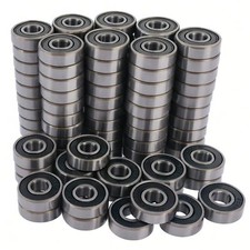 100 PCS 608-2RS Ball Bearing - Double Rubber Sealed Shielded Miniature Deep...