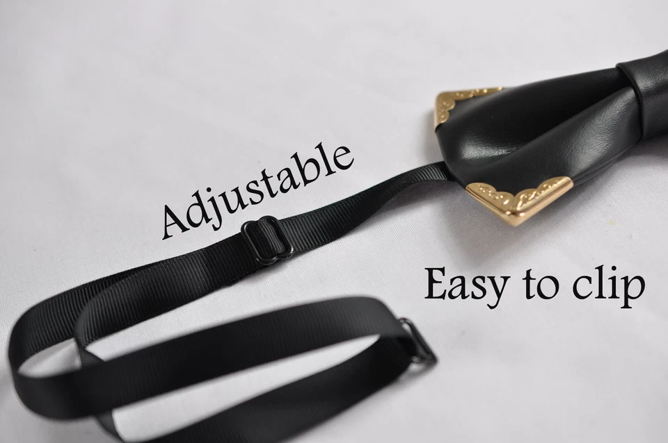  Мужские ПВХ искусственной кожи золото золотой черный блестящий галстук-бабочка галстуки-бабочки свадьбы вечеринки - Изображение 4 из 4