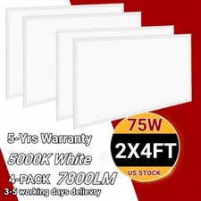 75W 2x4Ft LED Panel Light Drop Ceiling Recessed Troffer Fixture Dimmable 0-10v
