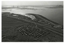 South Gare, Redcar, Fishermans huts & Paddys hole, UK... - 30" x 20" CANVAS
