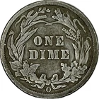 1908-O Barber Silver Dime in a SAFLIP® - VF- (Fine+) Details Scratched