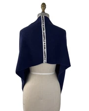 NWT Karl Lagerfeld Unisex Infinity Knit Logo Band Scarf One Blue Size