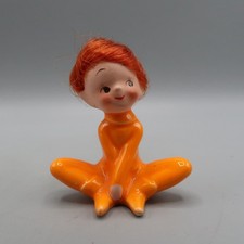 Vintage Napco Pixie Elf Fairy Girl Figurine Orange Red Hair C-6798