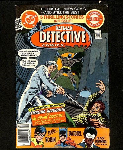 Detective Comics #495 Newsstand Variant Batman! DC Comics 1980