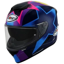 Suomy Track-1 Bastianini Replica Motorcycle Helmet Purple