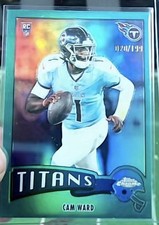 2025 Topps Chrome Football Cam Ward Rookie 1975 Teal Refractor 20/199 Titans