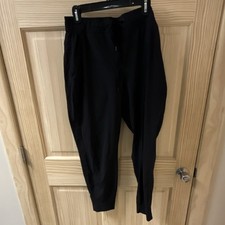 Eddie Bauer Women's Jogger Pants Black S Drawstring Pockets Elastic Waist