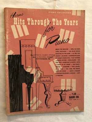 #ad #ad VTG 1951 Harms Hits Through the Years for Piano Songbook $14.99
