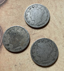 Lot of 3 Liberty Head V Nickels 1907, 1910 and 1912 Readible dates and Details — photo 1