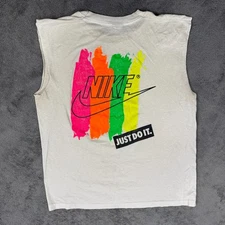 Vintage 90s Nike Shirt Blue Chip Basketball Shootout Screen Stars Tag XL USA