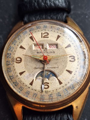 one of the rarest Breitling ever, Datora triple calendar, Felsa 693, steel case