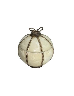 Croscill Home Romanza Jar Trinket Box Potpourri Jar Faux Alabaster Stone 