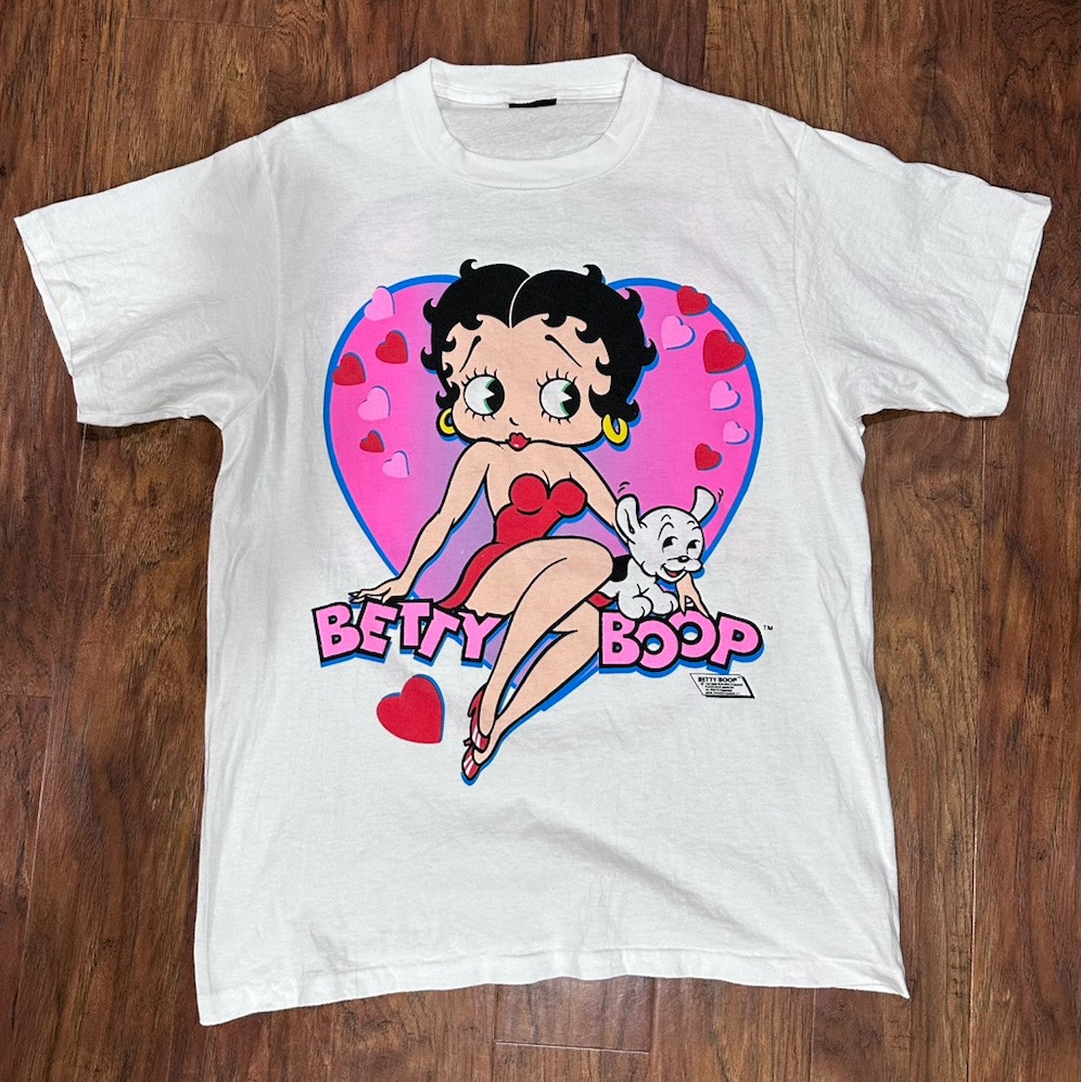 デッド BETTY BOOP S/S TEE 90'S OLD L Betty Boop Space babe 1995 Vintage T-Shirt RARE 🔥 Tultex