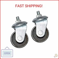 2 Pcs Floor Jack Replacement Parts 3 Ton Double Pump Caster Wheels 12mm Thread