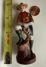 BOY SCOUT CAKE TOPPER DECORATION BISQUE VINTAGE 4 INCHES