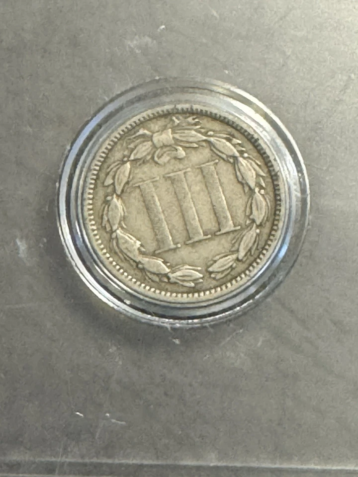 1872 3 Cent Nice Nickel Coin XF Condition Philadelphia Mint - Image 2 of 3