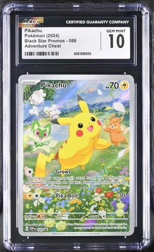 PIKACHU Scarlet & Violet Black Star Promo Adventure Chest #088 CGC 10 Pokemon